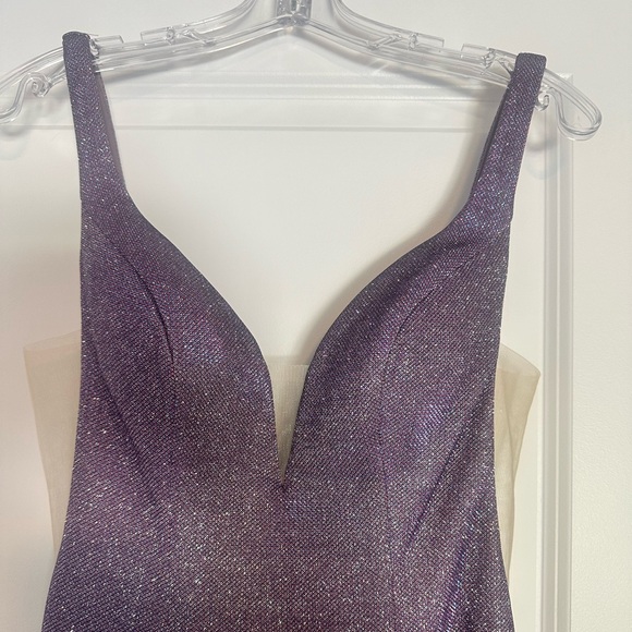 EUC Cinderella Divine Purple Iridescent Formal Gown - Picture 3 of 7